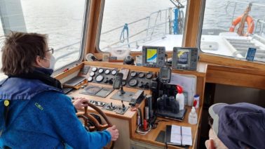 SBF-See Prüflinge trotzen erfolgreich Wind und Wetter Übungsfahrt mit der Holsatia und Kapitän Mielke
